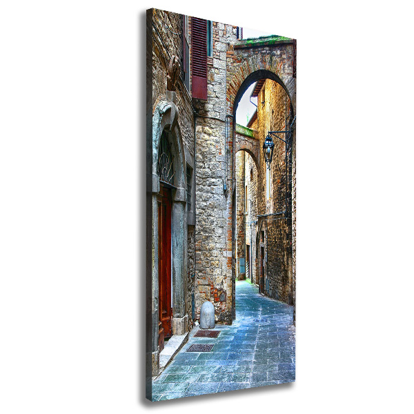 Cuadro canvas decorativo para salón vertical calles italianas
