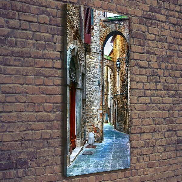 Cuadro canvas decorativo para salón vertical calles italianas