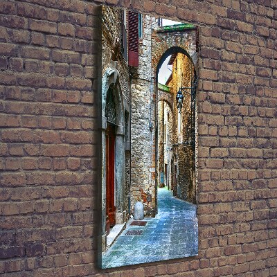 Cuadro canvas decorativo para salón vertical calles italianas