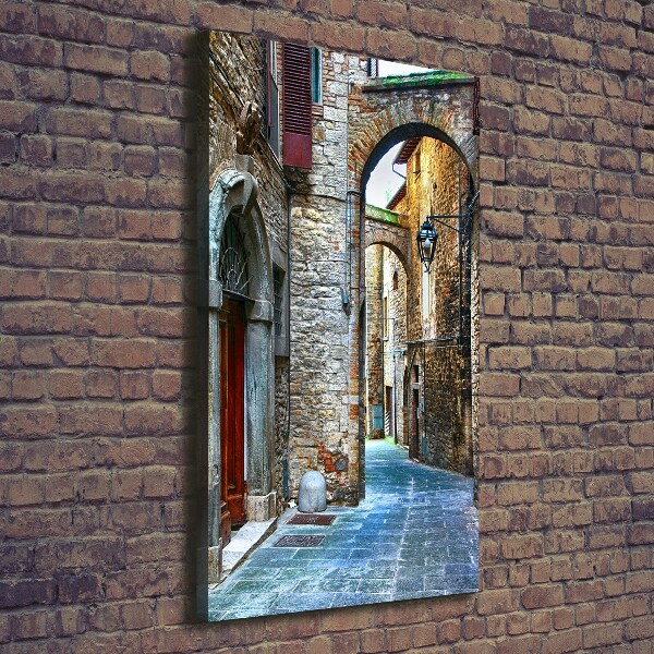 Cuadro canvas decorativo para salón vertical calles italianas