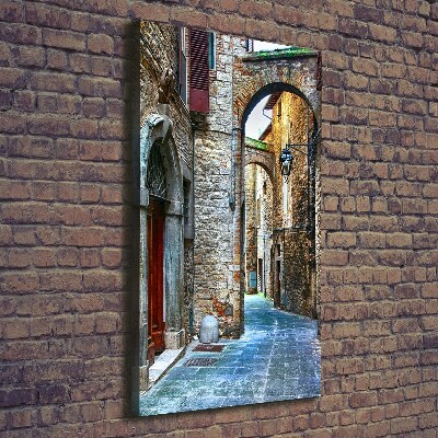 Cuadro canvas decorativo para salón vertical calles italianas