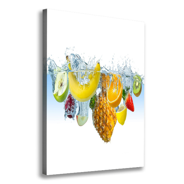 Fotografía en lienzo vertical Frutas bajo el agua