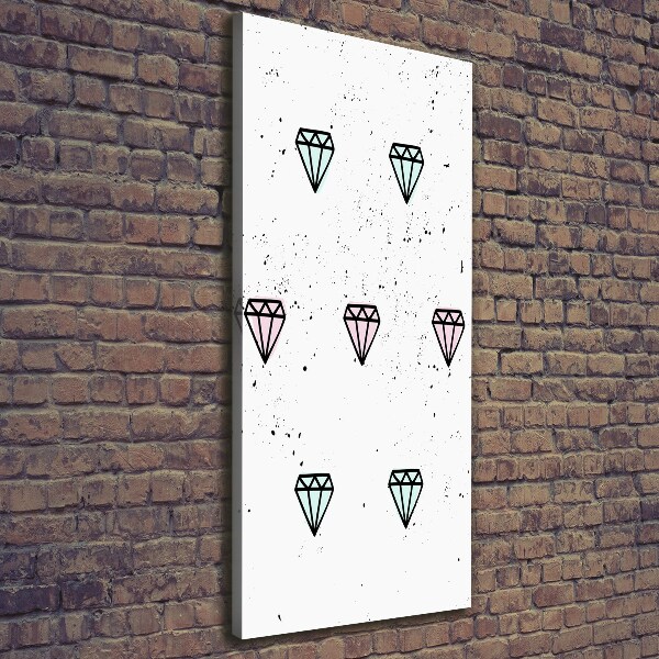 Cuadro moderno en lienzo resistente uv vertical Diamantes