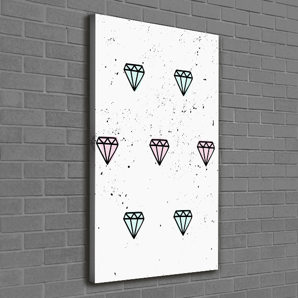 Cuadro moderno en lienzo resistente uv vertical Diamantes