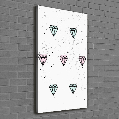 Cuadro moderno en lienzo resistente uv vertical Diamantes