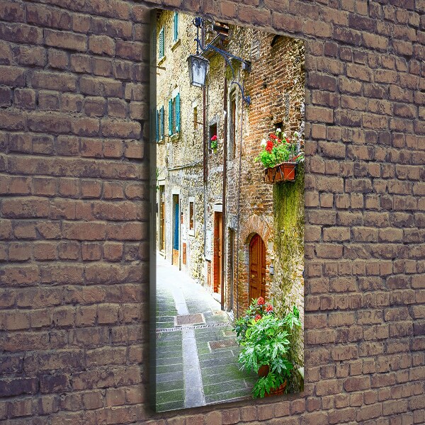 Cuadro moderno en lienzo resistente uv vertical calles italianas