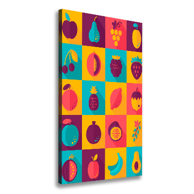 Cuadro moderno en lienzo resistente uv vertical Fruta