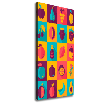 Cuadro moderno en lienzo resistente uv vertical Fruta