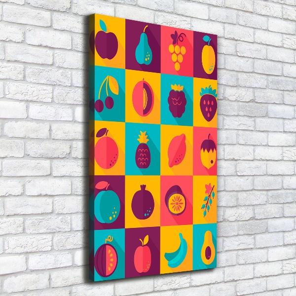 Foto obraz drukowany na płótnie pionowy Owoce