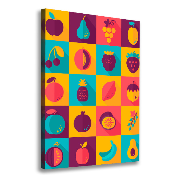 Cuadro moderno en lienzo resistente uv vertical Fruta