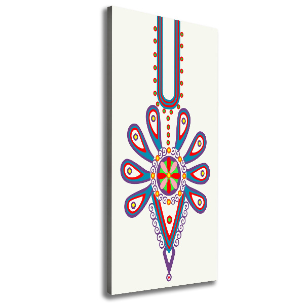 Cuadro canvas decorativo para salón vertical Patrón popular polaco