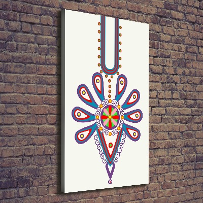 Cuadro canvas decorativo para salón vertical Patrón popular polaco