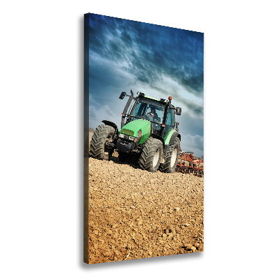Cuadro canvas decorativo para salón vertical Tractor