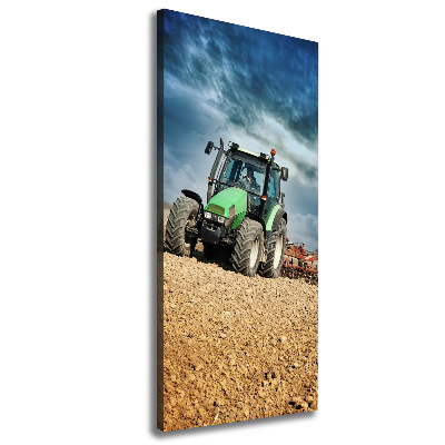 Cuadro canvas decorativo para salón vertical Tractor