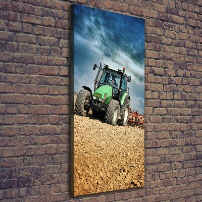 Cuadro canvas decorativo para salón vertical Tractor