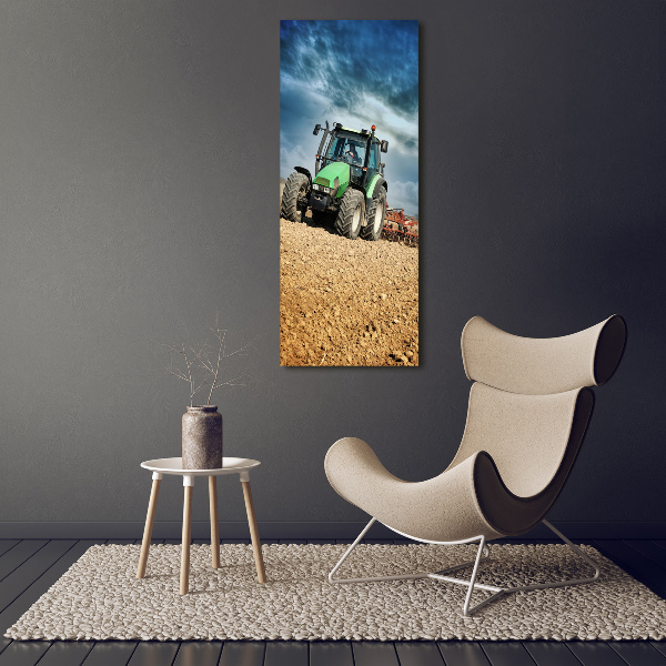 Cuadro canvas decorativo para salón vertical Tractor