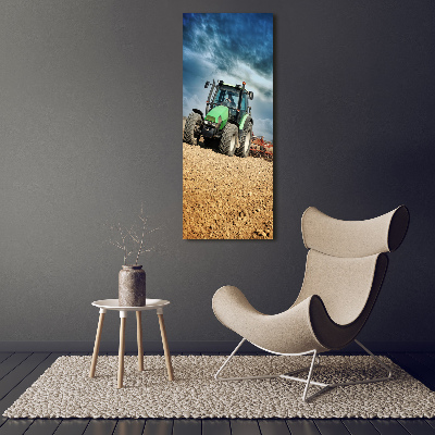 Cuadro canvas decorativo para salón vertical Tractor