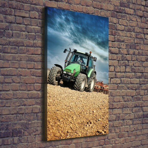 Cuadro canvas decorativo para salón vertical Tractor