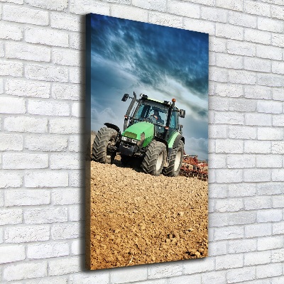 Cuadro canvas decorativo para salón vertical Tractor