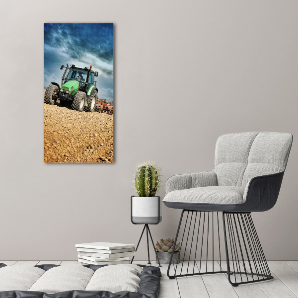 Cuadro canvas decorativo para salón vertical Tractor