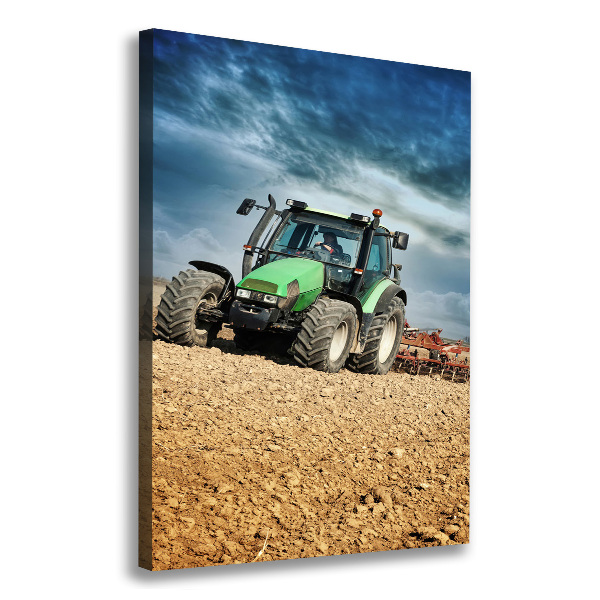 Cuadro canvas decorativo para salón vertical Tractor