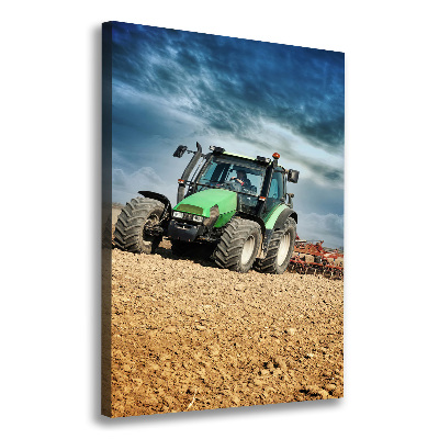 Cuadro canvas decorativo para salón vertical Tractor