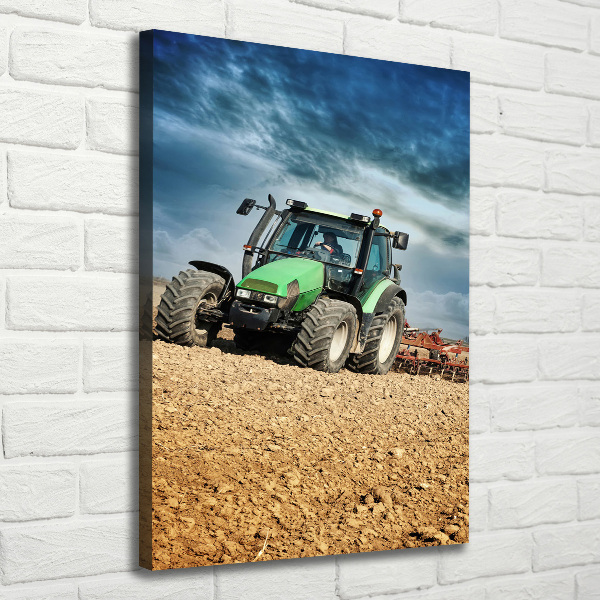 Cuadro canvas decorativo para salón vertical Tractor