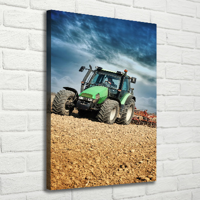 Cuadro canvas decorativo para salón vertical Tractor