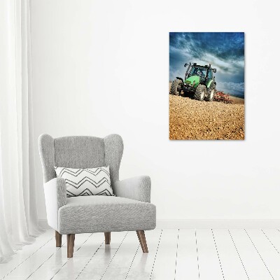 Cuadro canvas decorativo para salón vertical Tractor