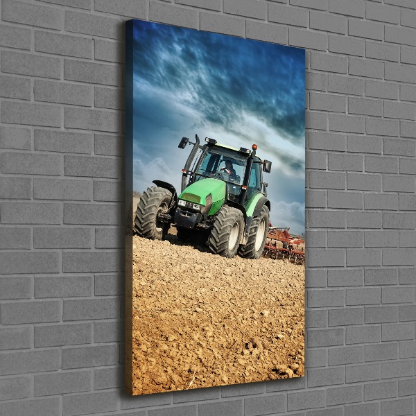 Cuadro canvas decorativo para salón vertical Tractor