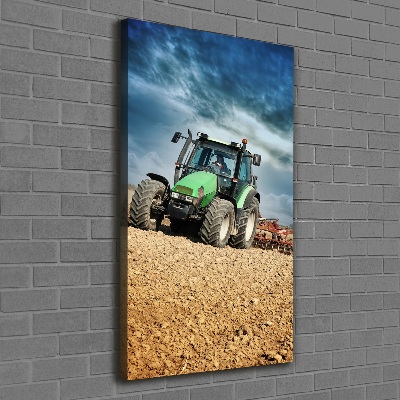Cuadro canvas decorativo para salón vertical Tractor