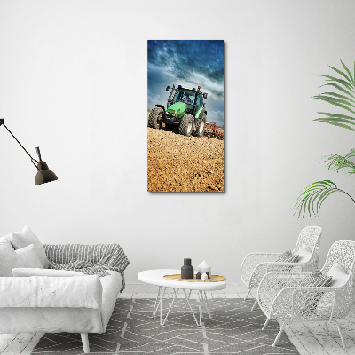 Cuadro canvas decorativo para salón vertical Tractor