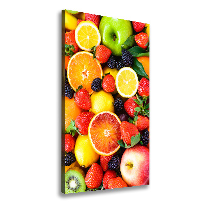 Cuadro canvas decorativo para salón vertical Fruta