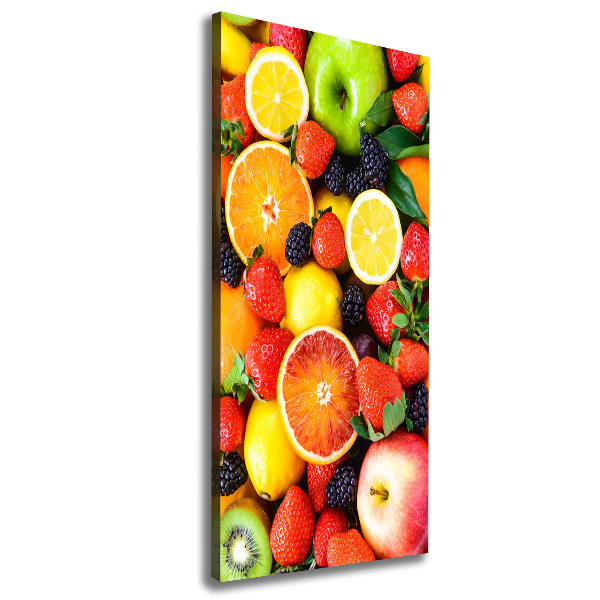 Cuadro canvas decorativo para salón vertical Fruta