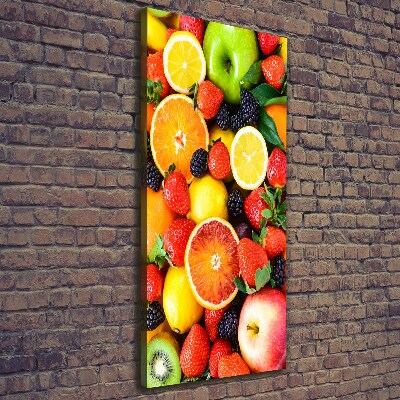 Cuadro canvas decorativo para salón vertical Fruta