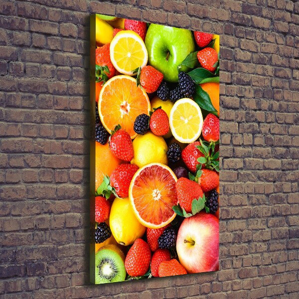 Cuadro canvas decorativo para salón vertical Fruta