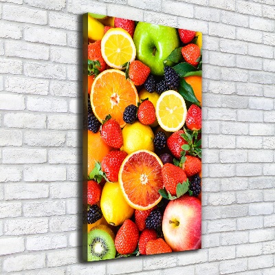 Cuadro canvas decorativo para salón vertical Fruta