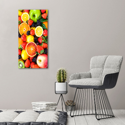 Cuadro canvas decorativo para salón vertical Fruta