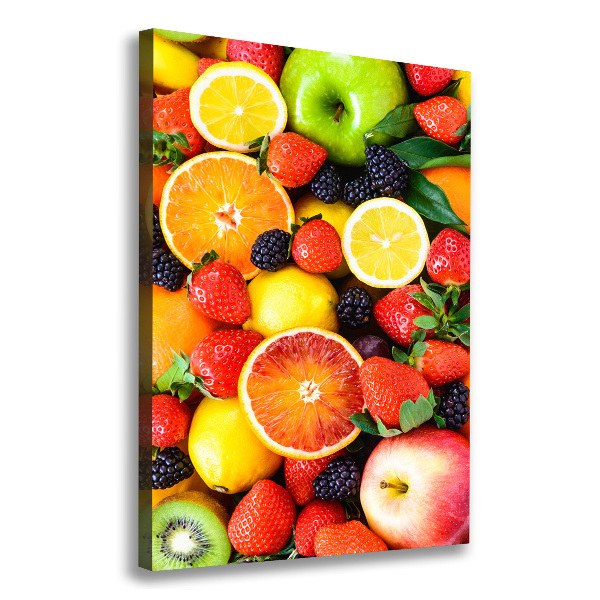 Cuadro canvas decorativo para salón vertical Fruta