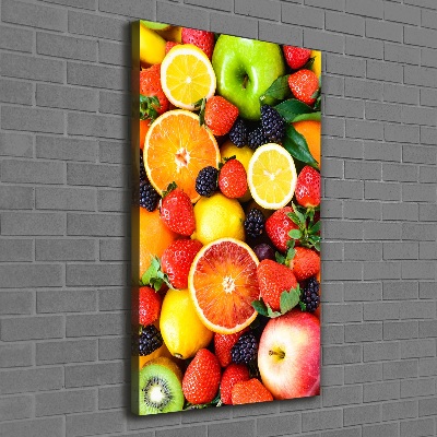 Cuadro canvas decorativo para salón vertical Fruta