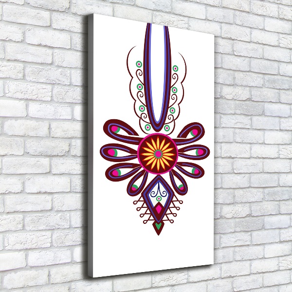 Fotografía en lienzo vertical Patrón popular polaco