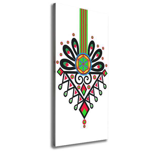 Cuadro canvas decorativo para salón vertical Patrón popular polaco