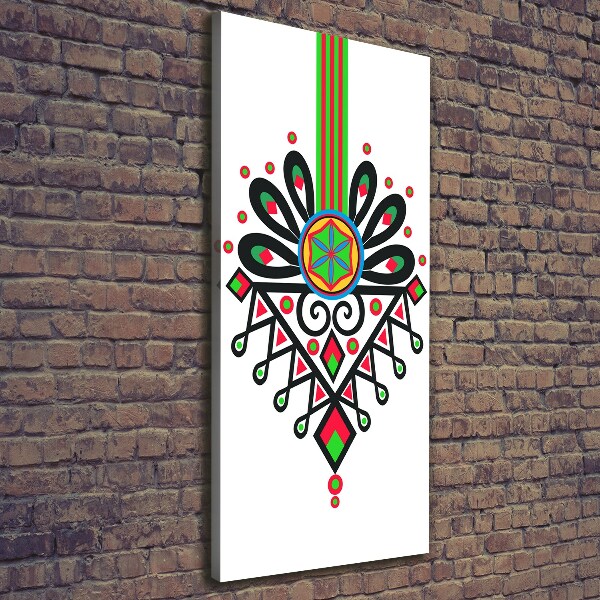 Cuadro canvas decorativo para salón vertical Patrón popular polaco