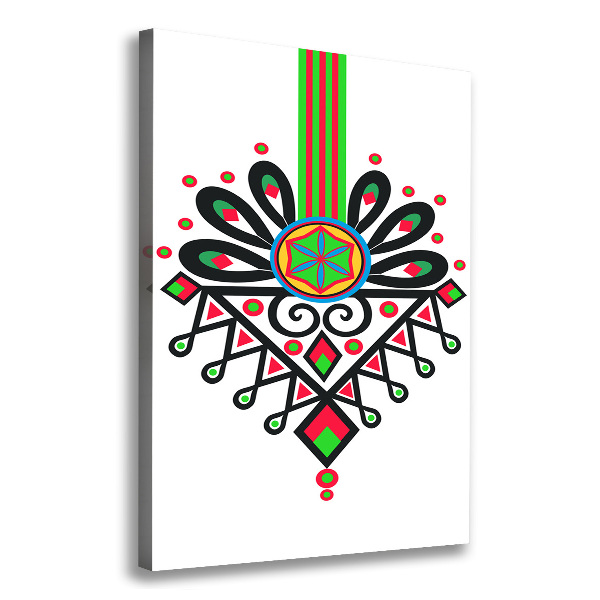 Cuadro canvas decorativo para salón vertical Patrón popular polaco