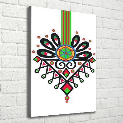 Cuadro canvas decorativo para salón vertical Patrón popular polaco