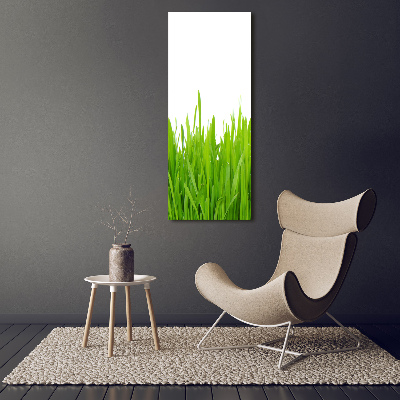 Fotografía en lienzo vertical Hierba verde