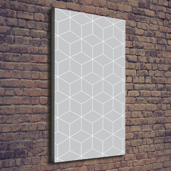 Cuadro canvas decorativo para salón vertical Fondo geométrico
