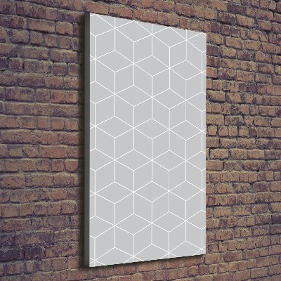 Cuadro canvas decorativo para salón vertical Fondo geométrico