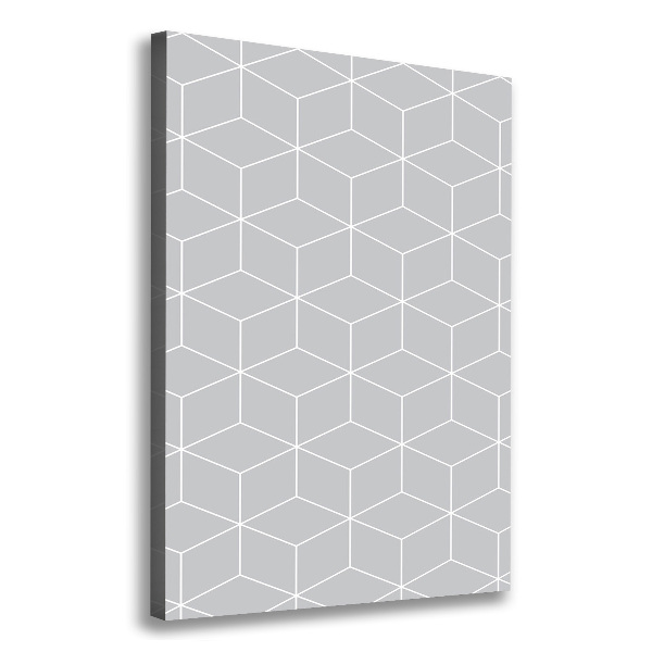 Cuadro canvas decorativo para salón vertical Fondo geométrico