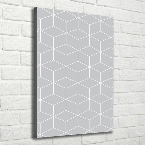 Cuadro canvas decorativo para salón vertical Fondo geométrico